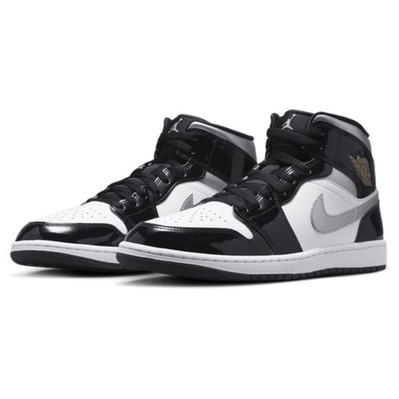 Jordan 1 Mid SE. Black White Metallic Silver Metallic Gold. SIZE 11 HV0789-010 - Picture 1 of 8